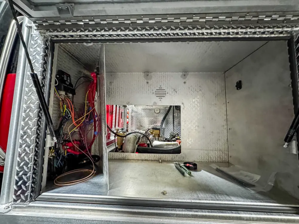 Engine and hose connection hardware detail, photo 9 of 303.